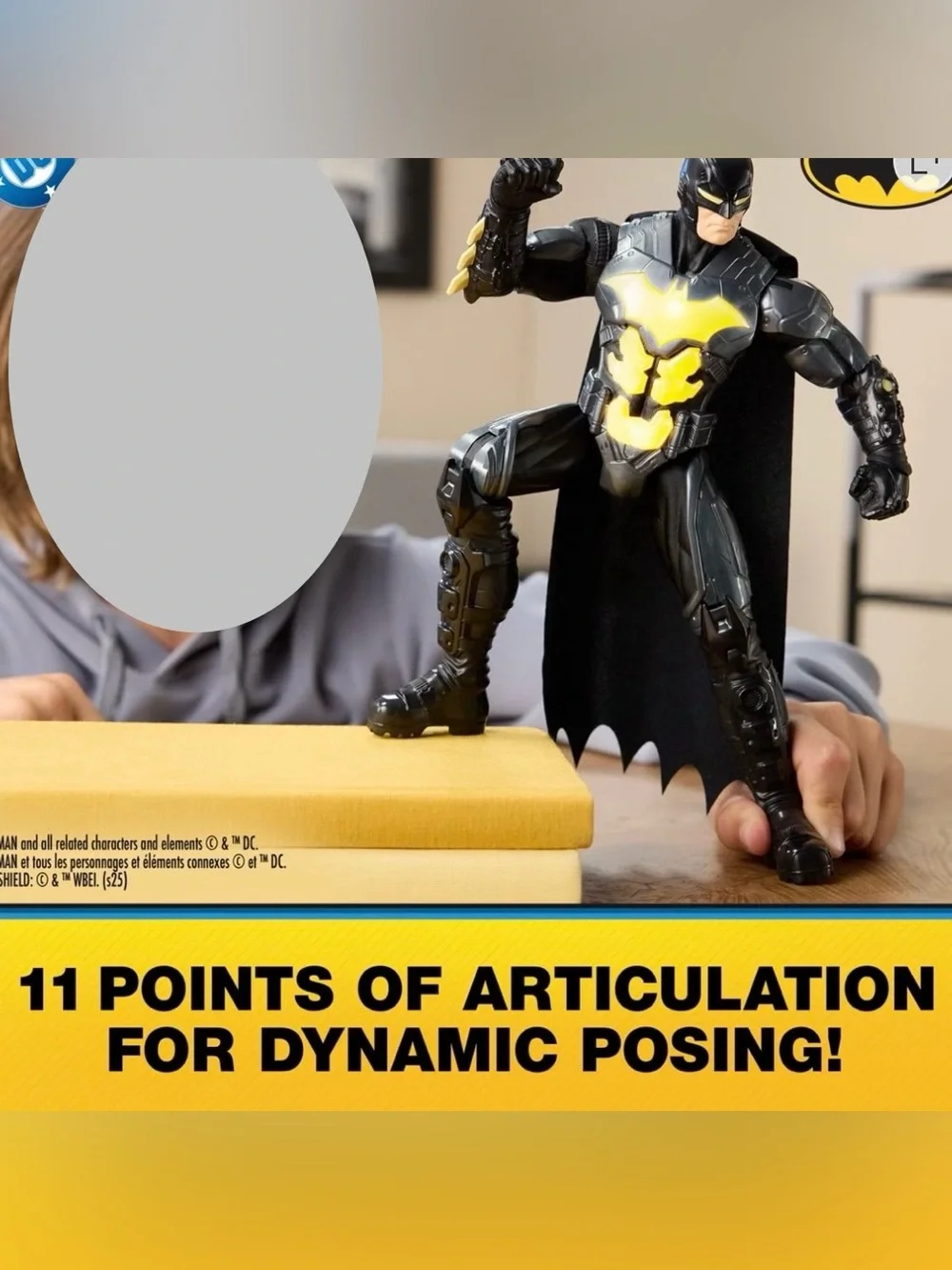 Spin Master DC Batman Night Flare Action Figure 12 in Light Up Sounds Age 4+